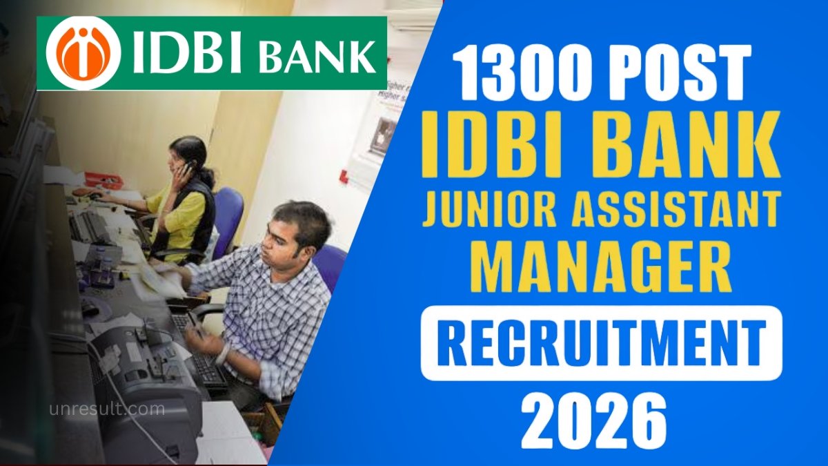 IDBI Bank JAM Recruitment 2026: 1300 Banking Job Opportunities for Graduates