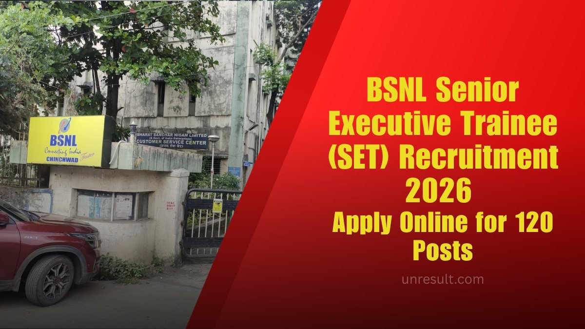 BSNL Announces 120 Senior Executive Trainee Vacancies for 2026 – Check Eligibility and Apply Online
